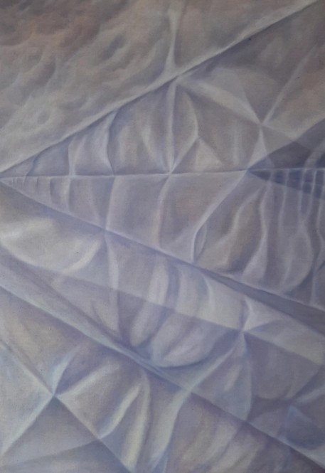 Se vuoi chiamami, 2025, olio su tela di lino grezza, 100×70 cm