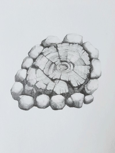 Protezione inutile – grafite su carta, 29×21 cm